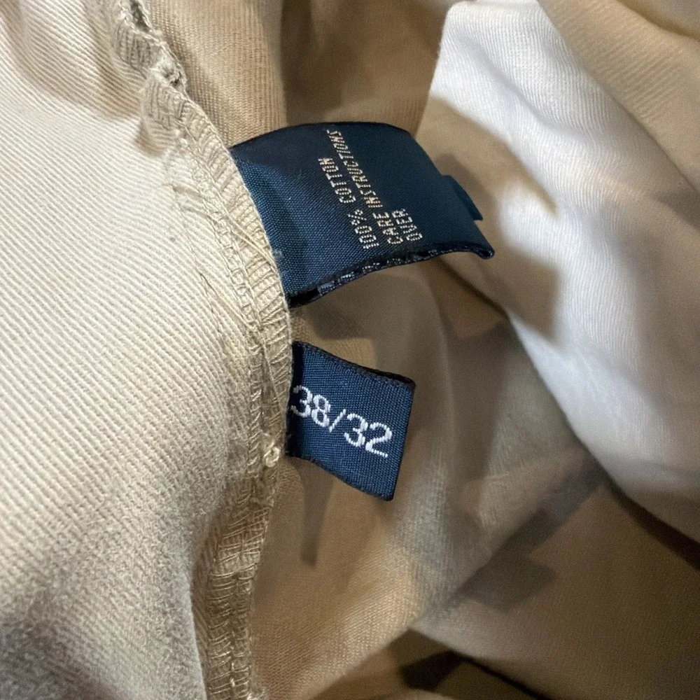 Polo‎ Ralph Lauren Mens 38x32 Beige Khaki Chino Pants Classic Fit Casual
